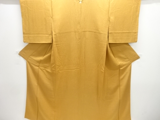 抽象模様織り出し一つ紋色無地着物